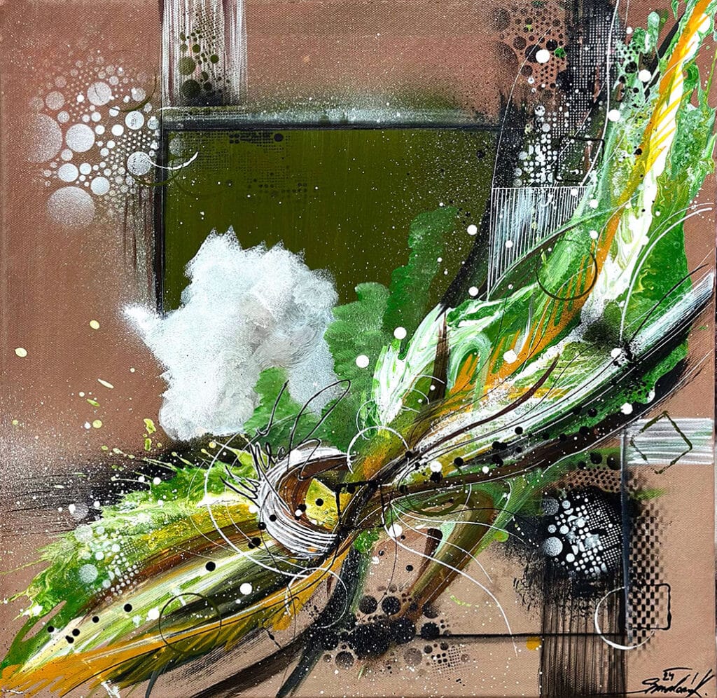 Abstraktní obraz s názvem Koruny úspěchu