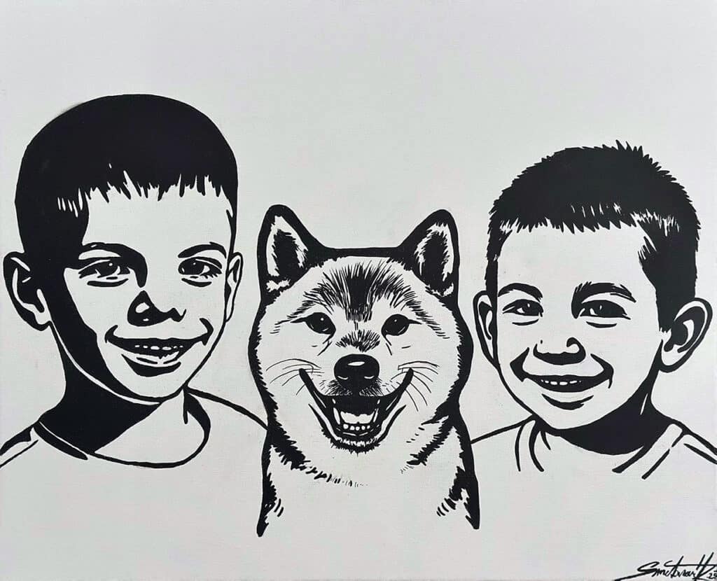 Pop-artový portrét Úsměvy pro tátu