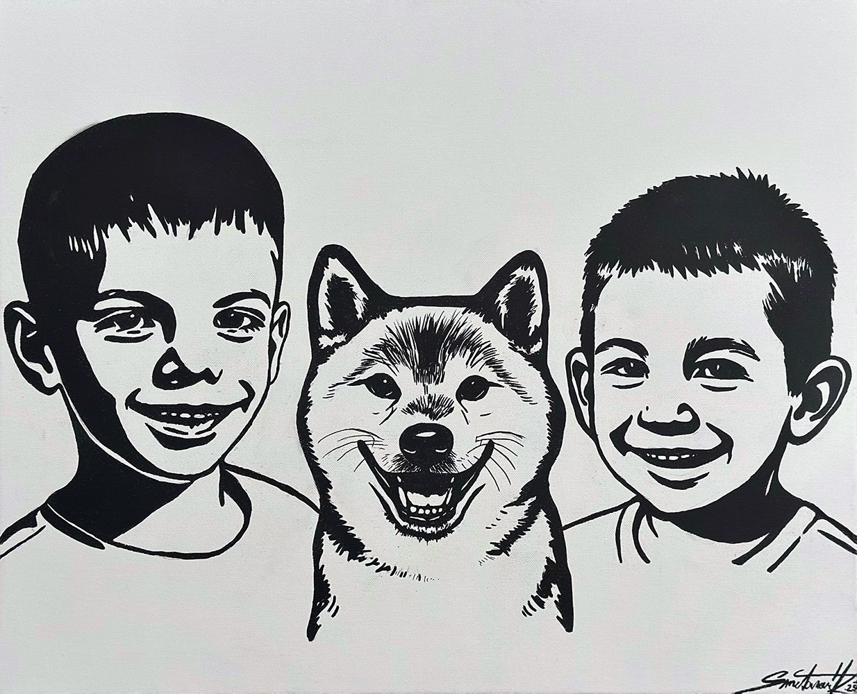 Pop-artový portrét Úsměvy pro tátu