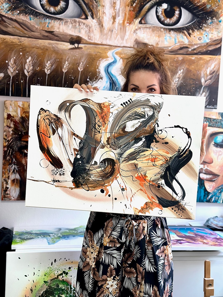 Abstraktní obraz Hlas