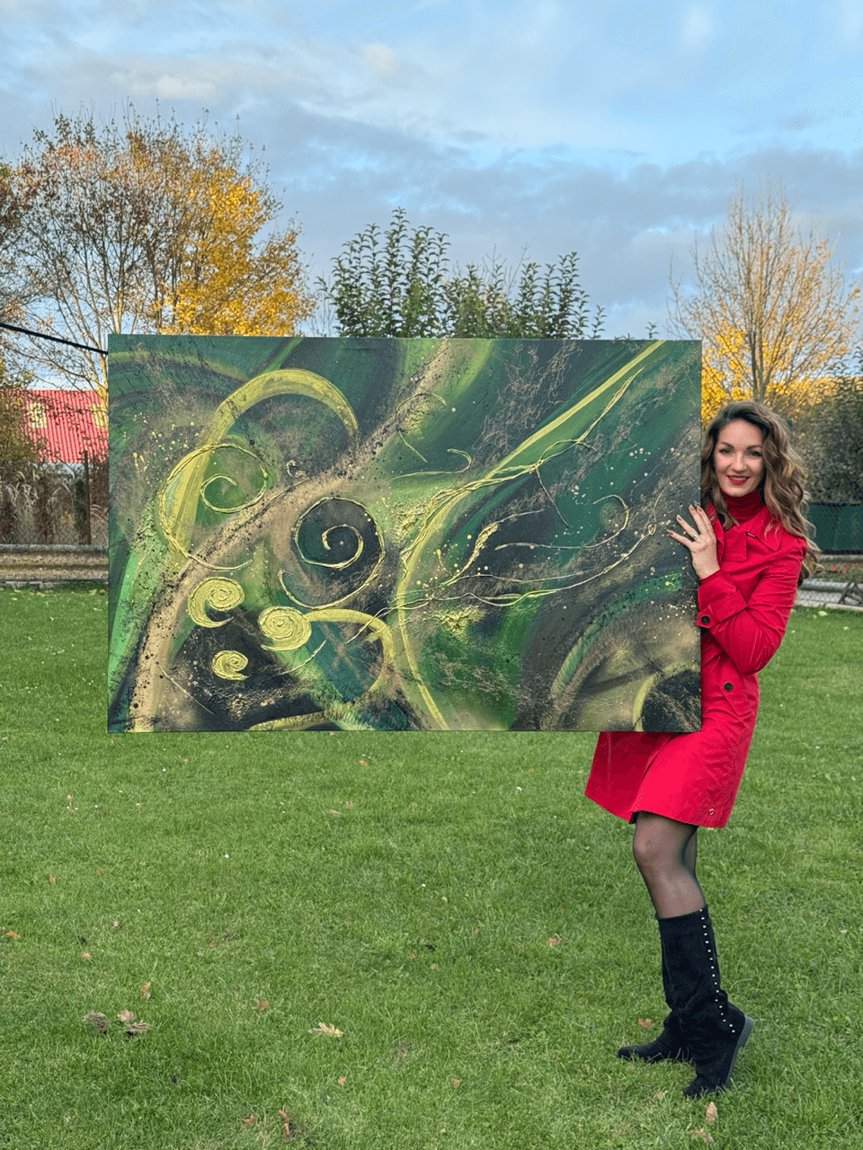 Abstraktní obraz Kořeny lásky na zakázku